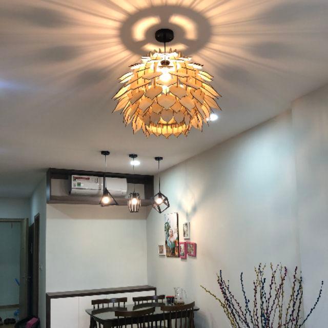 ĐÈN GỖ THẢ PHÒNG KHÁCH