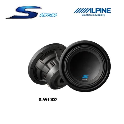 S-W10D2 Loa sub hơi ô tô 10 INCH (2Ω+2Ω) chính hãng Alpine