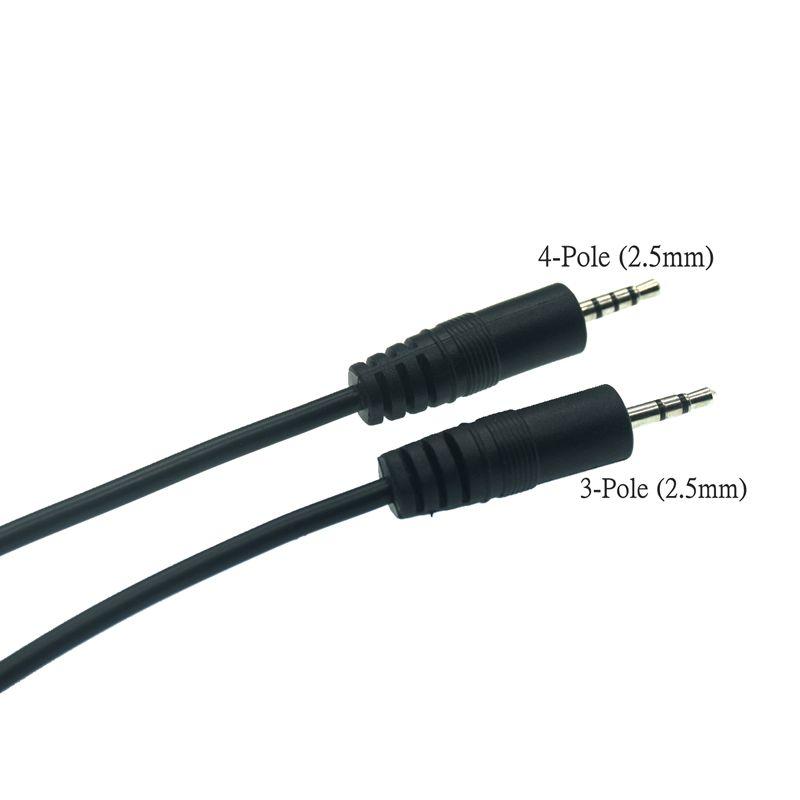 25CM 2.5mm 3.5mm Mono Connector Cable Male Female Plug 3pin 4 Pole 2.5mm & 3.5mm Extension Wire DIY Audio Repair Cable Charger