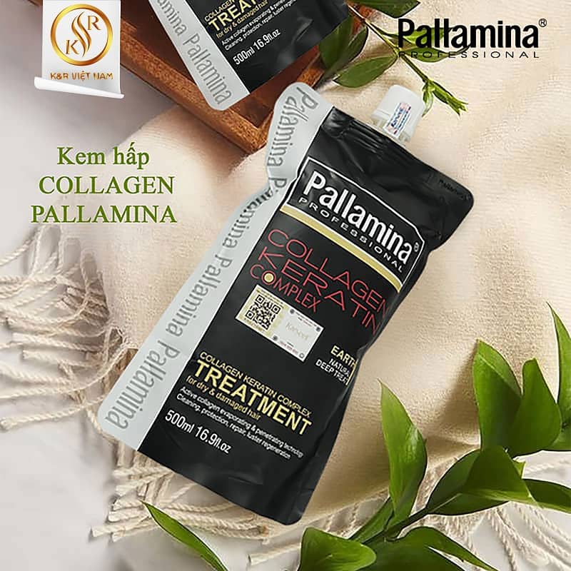 Kem hấp ủ tóc Pallamina X2 Collagen Keratin Complex Treatment siêu mượt 500ml