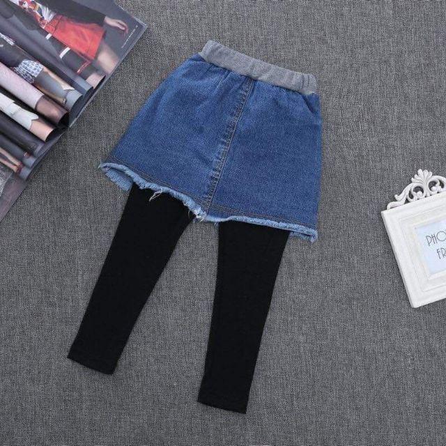 Quần váy jeans bé gái