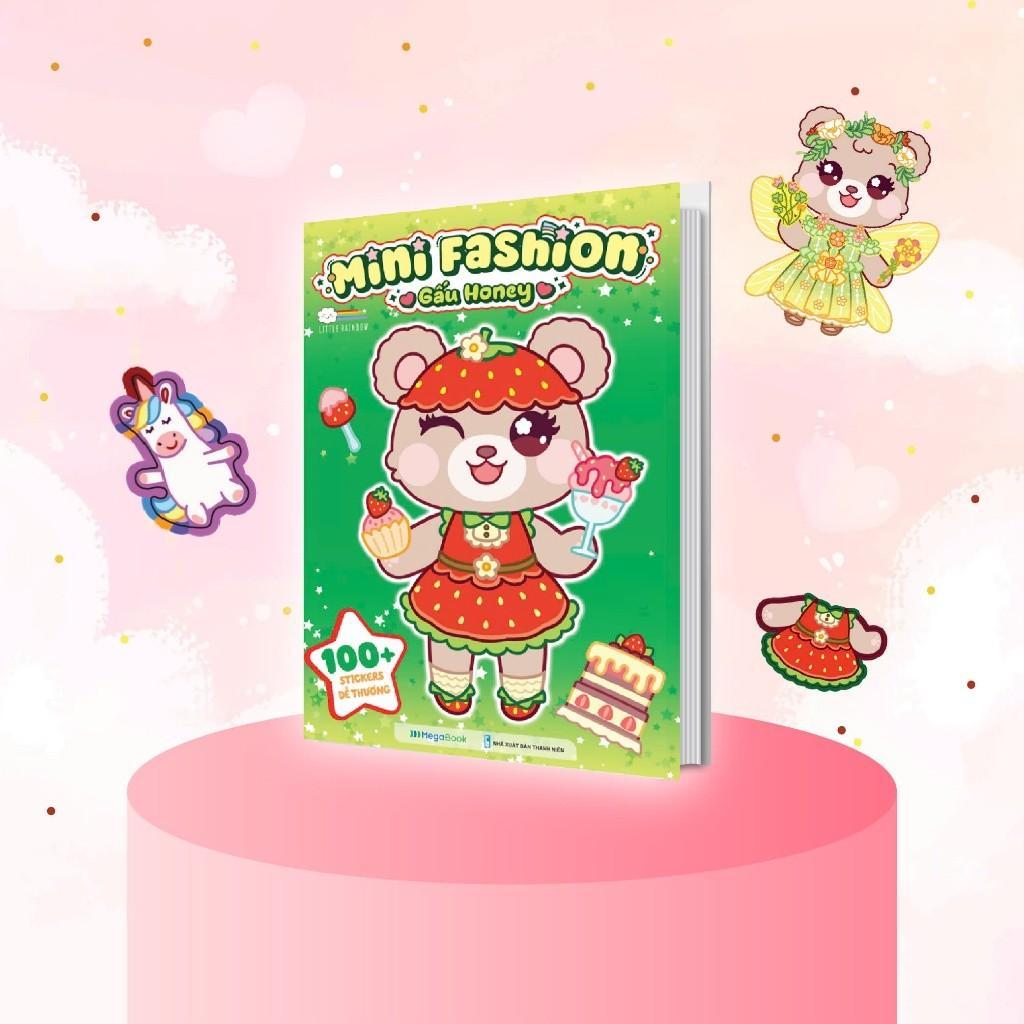 Sách - Mini Fashion - Bóc Dán Hơn 400+ Stickers Váy, Phụ Kiện Xinh Đẹp Cho Bé Gái - Combo 4 Cuốn - Megabook