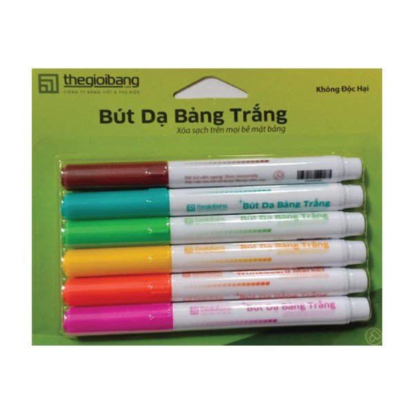 Bộ Bút Lông Viết Bảng Trắng Dành Cho Trẻ Em - 06 Màu