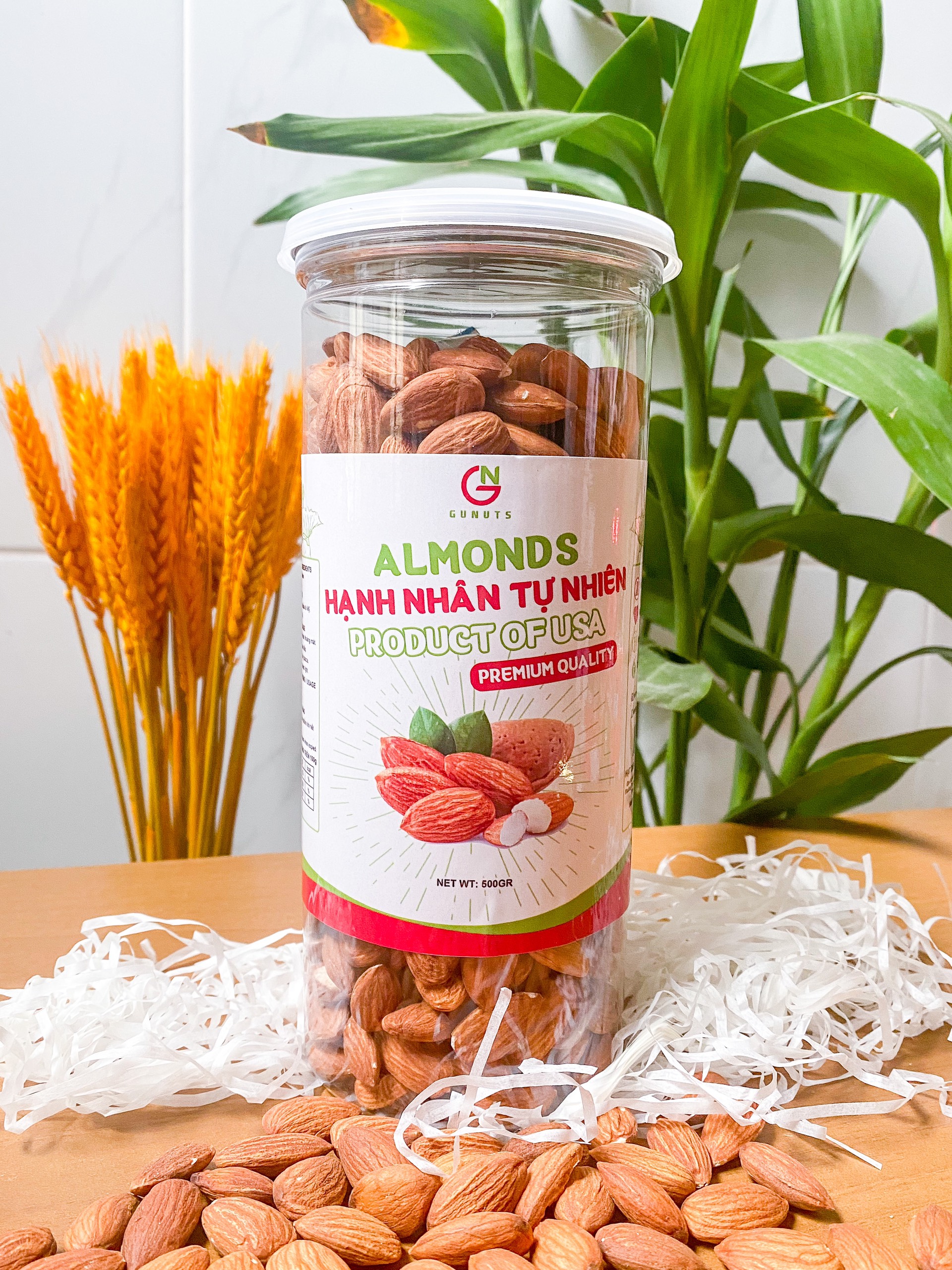 Hạt Hạnh Nhân Sấy Đã Tách Vỏ - Hạt Hạnh Nhân Mỹ - Hạnh Nhân Rang Chín Gunuts Giúp Bổ Sung DInh Dưỡng, Ăn Liền, Làm Granola 500gr
