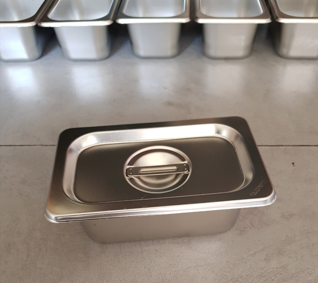 Combo 10 bô khay inox đựng thạch trà sữa