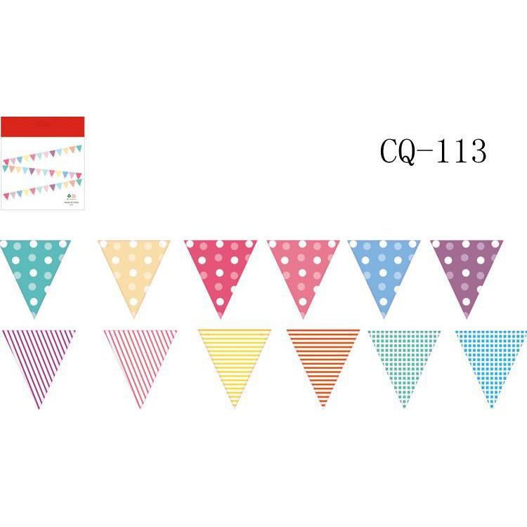 Cờ dây tam giác trang trí nhiều màu sắc phù hợp tiệc sinh nhật, trang trí lều trại phòng ngủ cho bé