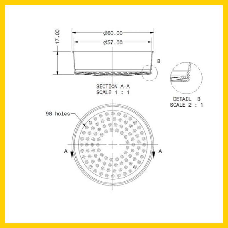 IMS E61 shower screen | Lưới lọc IMS cho đầu group E61 máy pha cà phê espresso