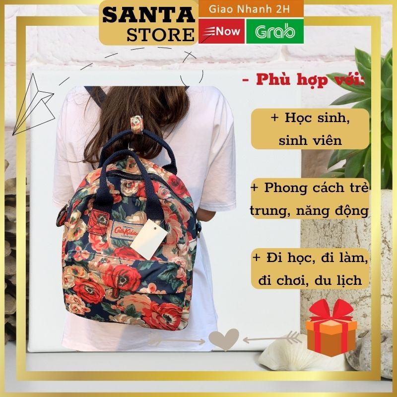 Balo nữ mini hoa CKSBP thời trang nhỏ xinh phong cách basic ulzzang Hàn Quốc vải chống nước