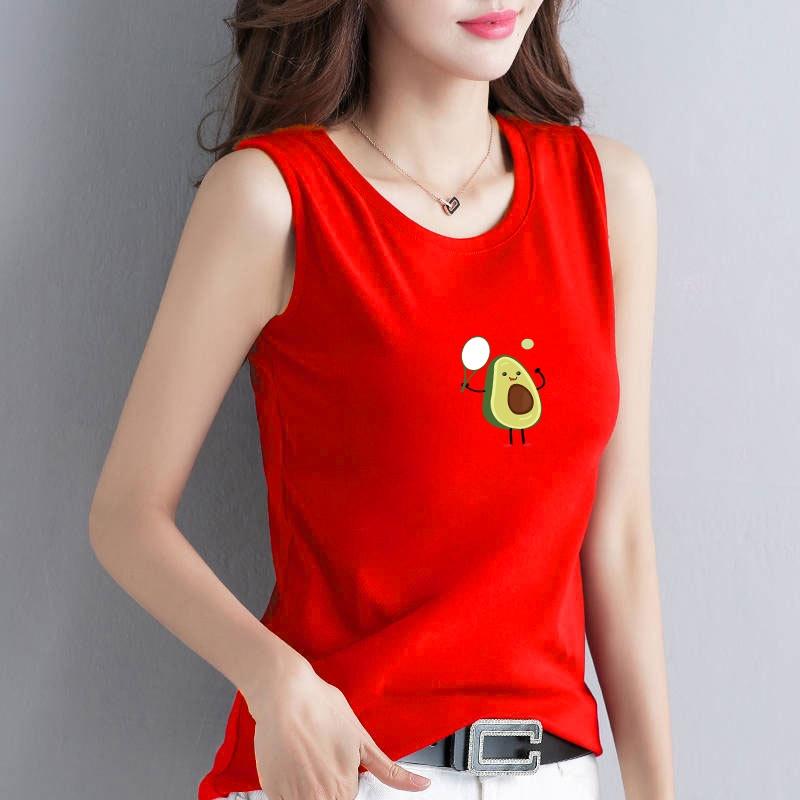 Áo thun tank top nữ xinh xắn in hình quả bơ, vải cotton co giãn 4 chiều phong cách Hàn Quốc-SALLY-SN120