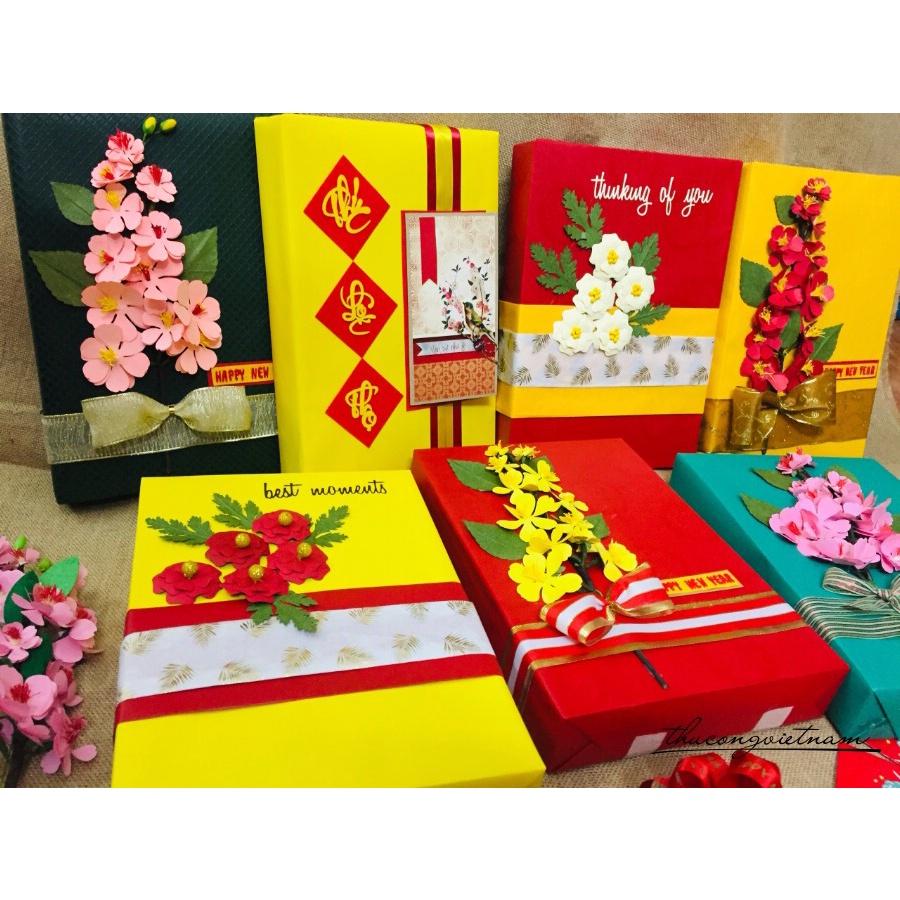 Hộp Quà To Gói Sẵn Phong Cách Tết