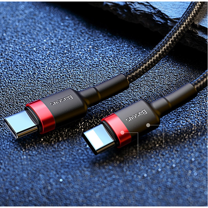 Cable sạc nhanh type C to Iphone 18W Baseus Cafule Data Cable Type C to IP 1m - Hàng chính hãng