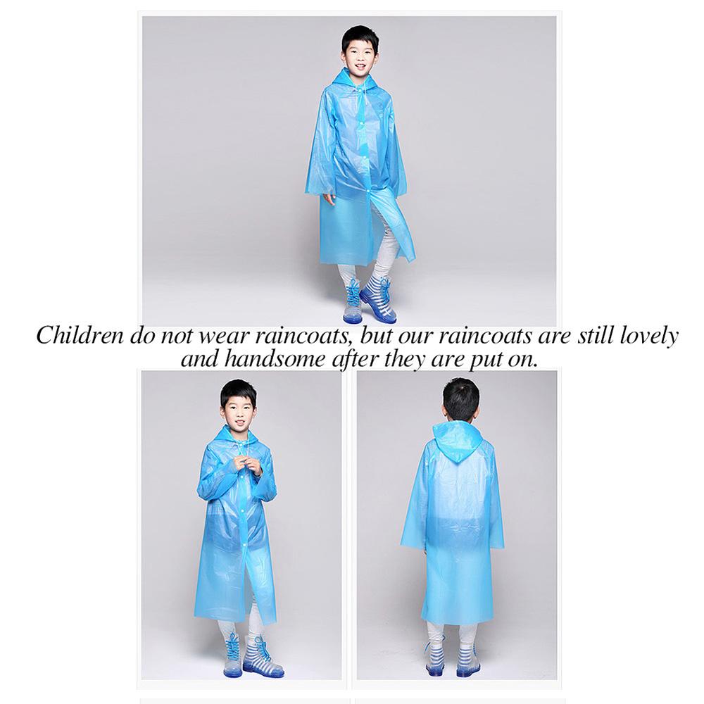 Áo Mưa Di Động Dùng Một Lần Chất Liệu Peva Thoáng Khí Cho Trẻ Em