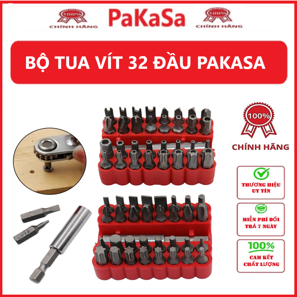 Bộ Tua Vít 32 Đầu , Bộ Dụng Cụ Sửa Chữa Đa Năng PaKaSa - Hàng chính hãng