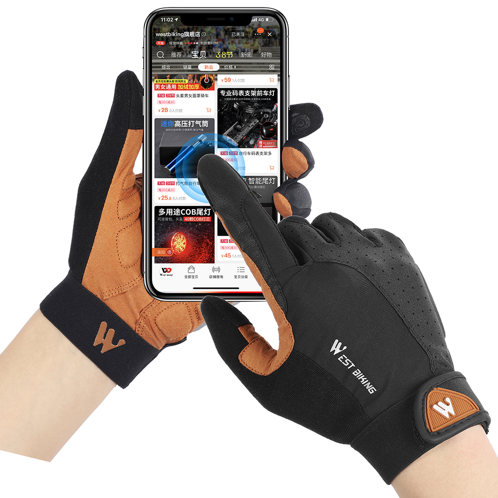 WEST BIKING Găng Tay Thể Thao Chống Trượt Chống Thấm Nước Cho Nam Đi Xe