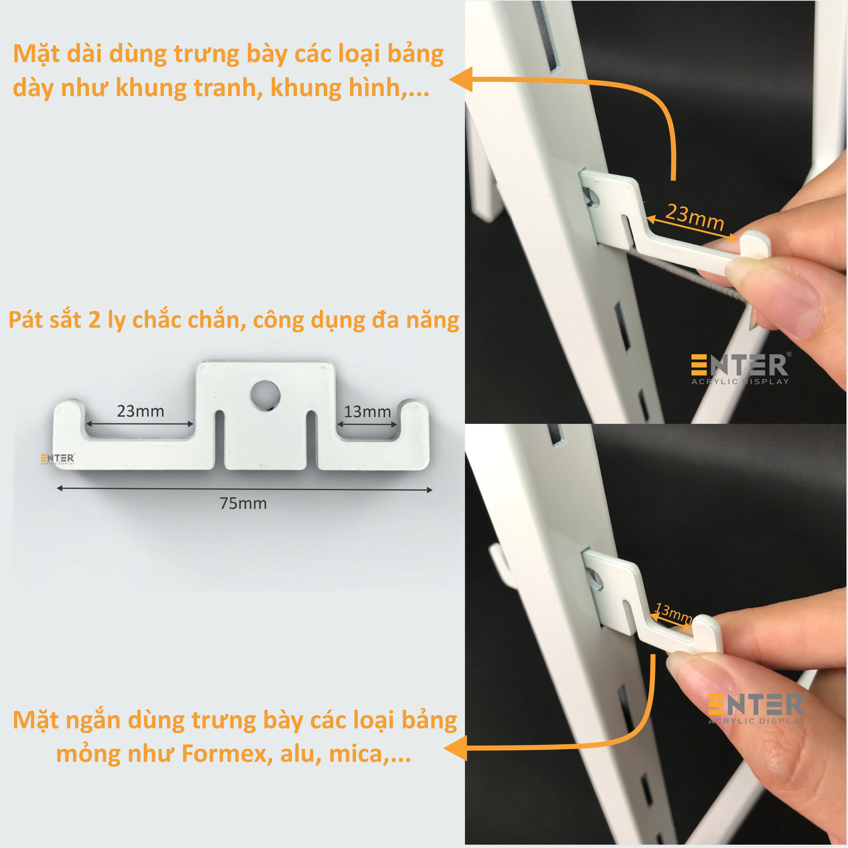 Khung vẽ - giá đỡ tranh Enter GV090 90cm đen / trắng / vàng