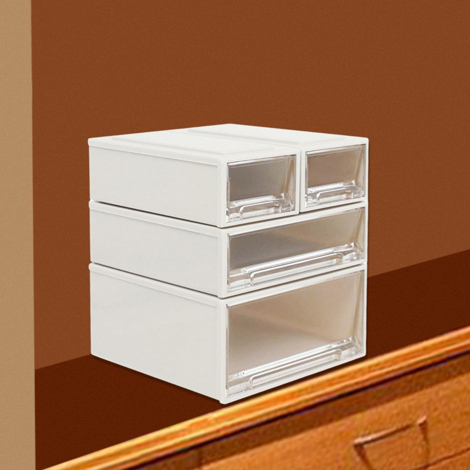 4Pcs 1:6 Scale Dollhouse Drawer Storage Box Scene Mini Decoration