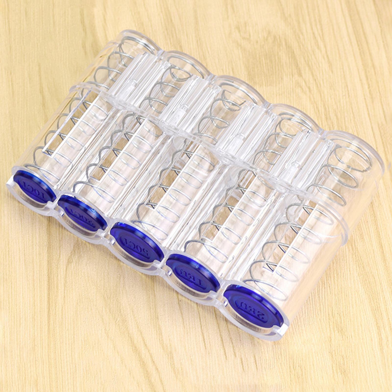 Clear Coin Sorter Supplies Easy Counting Storage Organizer Box for Businesses