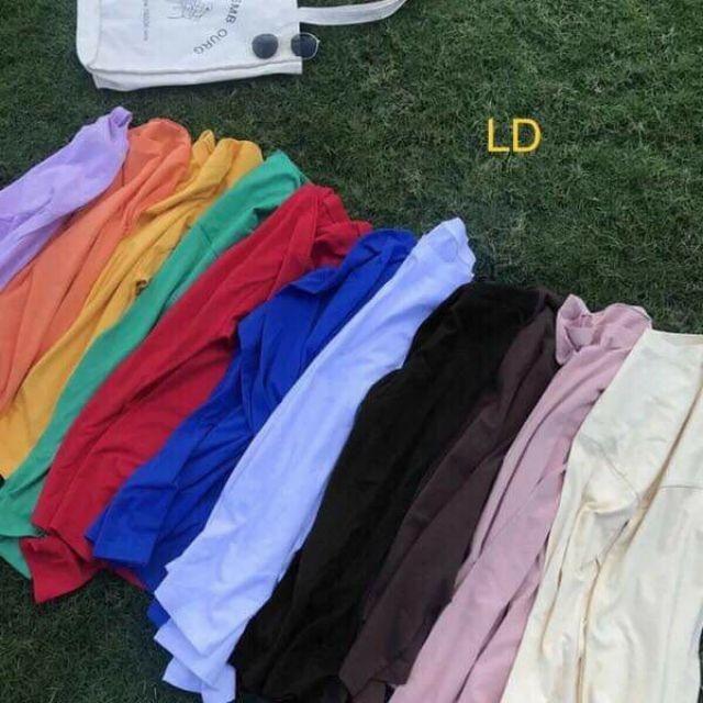 Áo thụng trơn dài tay k bo đủ 14 màu