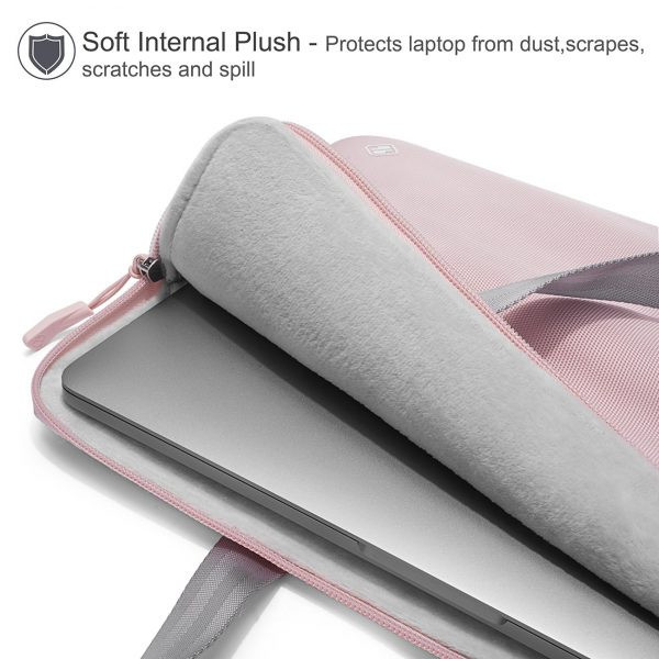Túi Xách Chống Sốc Tomtoc Slim HandBag cho Macbook Pro/Air 13'' hồng