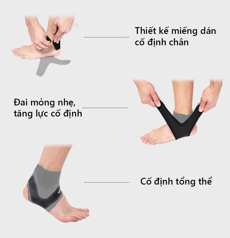 Đai Quấn Cổ Chân Thể Thao Cao Cấp Loại 1 - Hỗ Trợ Chống Lật Sơ Mi , Chống Trật Chân