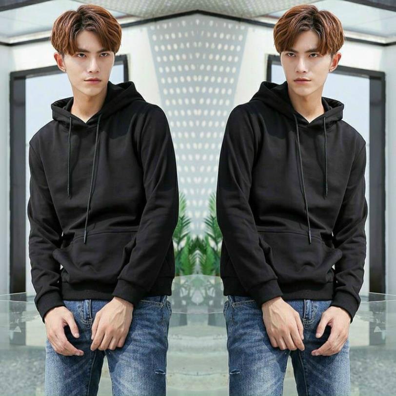 Áo hoodie basic trơn Nam Nữ SmileZ Unisex Form Rộng chất nỉ bông chống nắng tốt