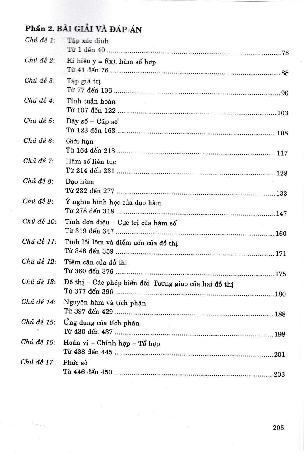 450 Bài Tập Trắc Nghiệm Giải Tích Có Đáp Án