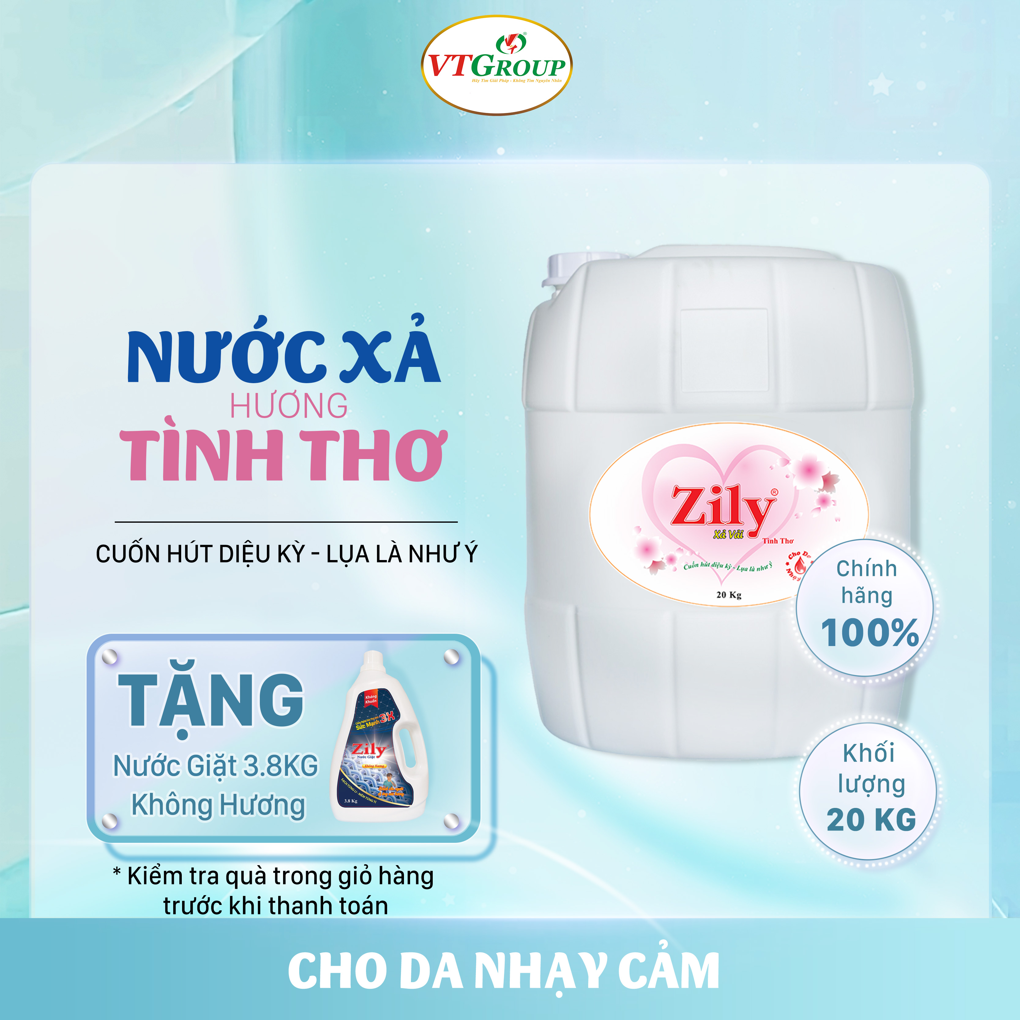 Nước xả vải 20kg - Tặng 1 NG KH 3.8KG