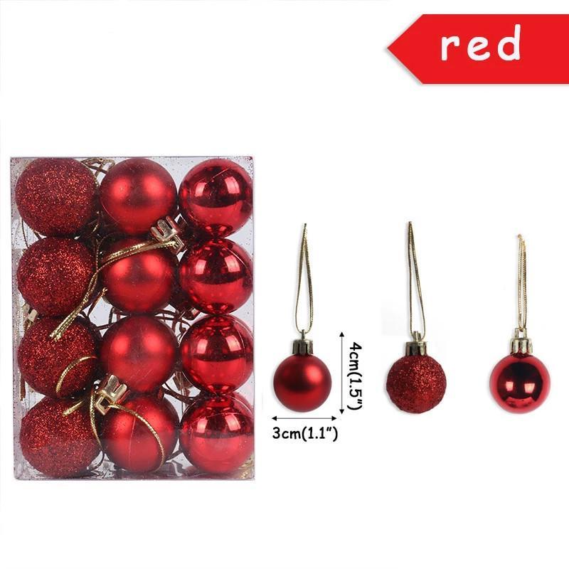 Hộp 36 Phụ Kiện Trang Trí Giáng Sinh Xinh Xắn