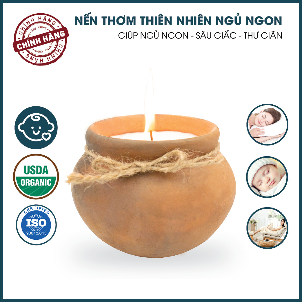 Nến thơm Giúp Ngủ Ngon PK size lớn - THÀNH PHẦN THIÊN NHIÊN