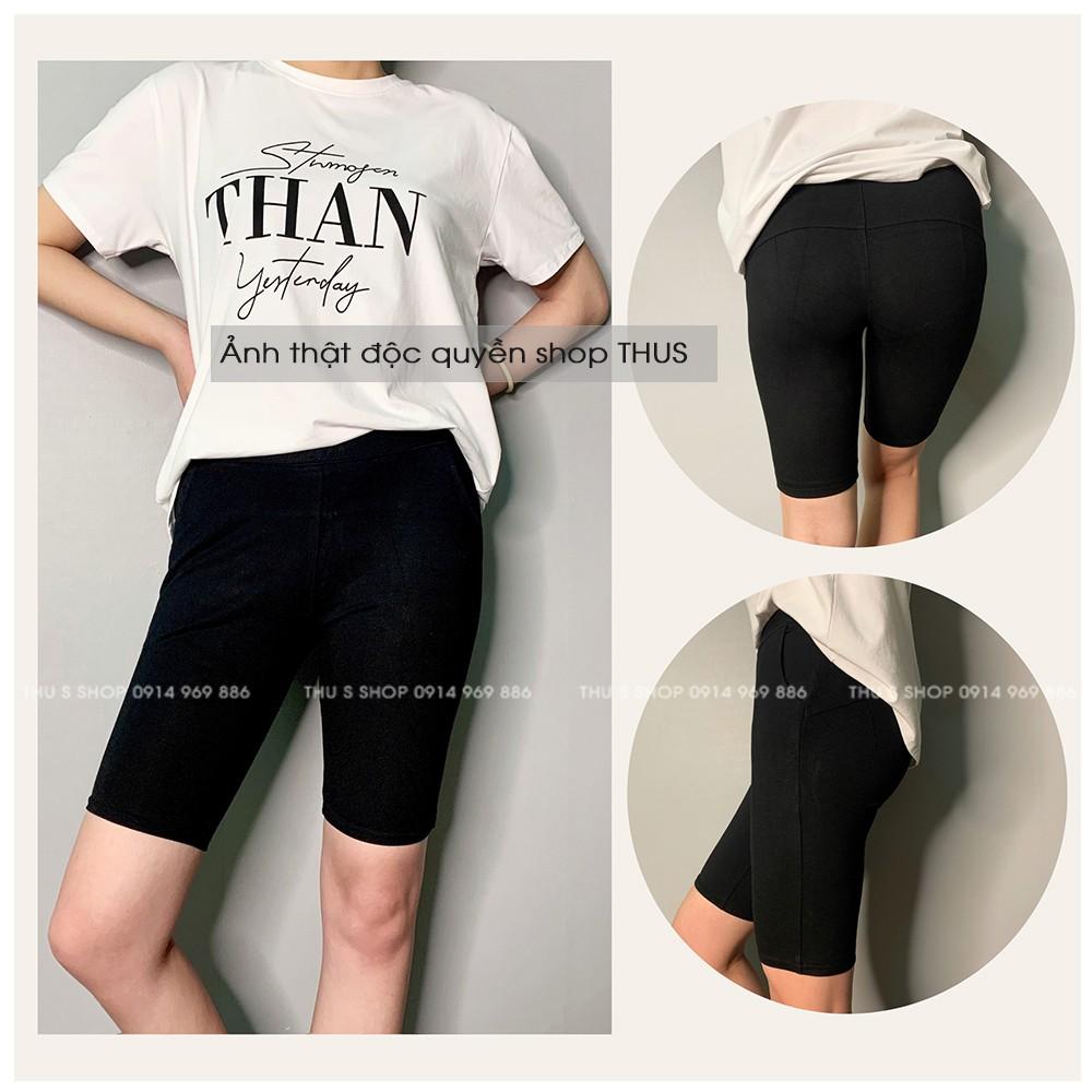 Quần Leeging Lửng Lưng Cao Nâng Mông Cạp Chun Vải Thun Cotton Co dãn hàng đẹp
