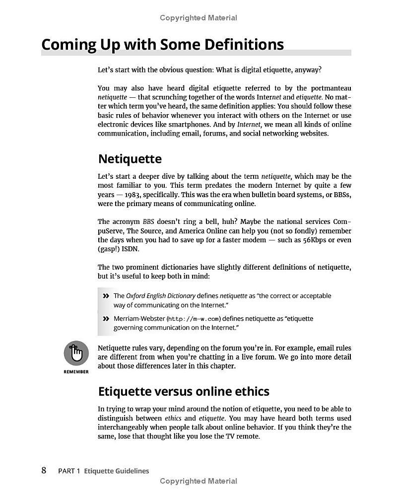 Sách ngoại văn: Digital Etiquette For Dummies