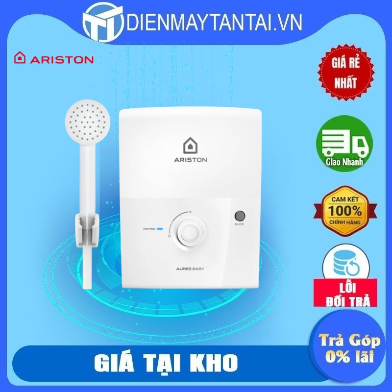 Máy nước nóng trực tiếp Ariston AURES EASY 3.5 (3500W) - Hàng chính hãng