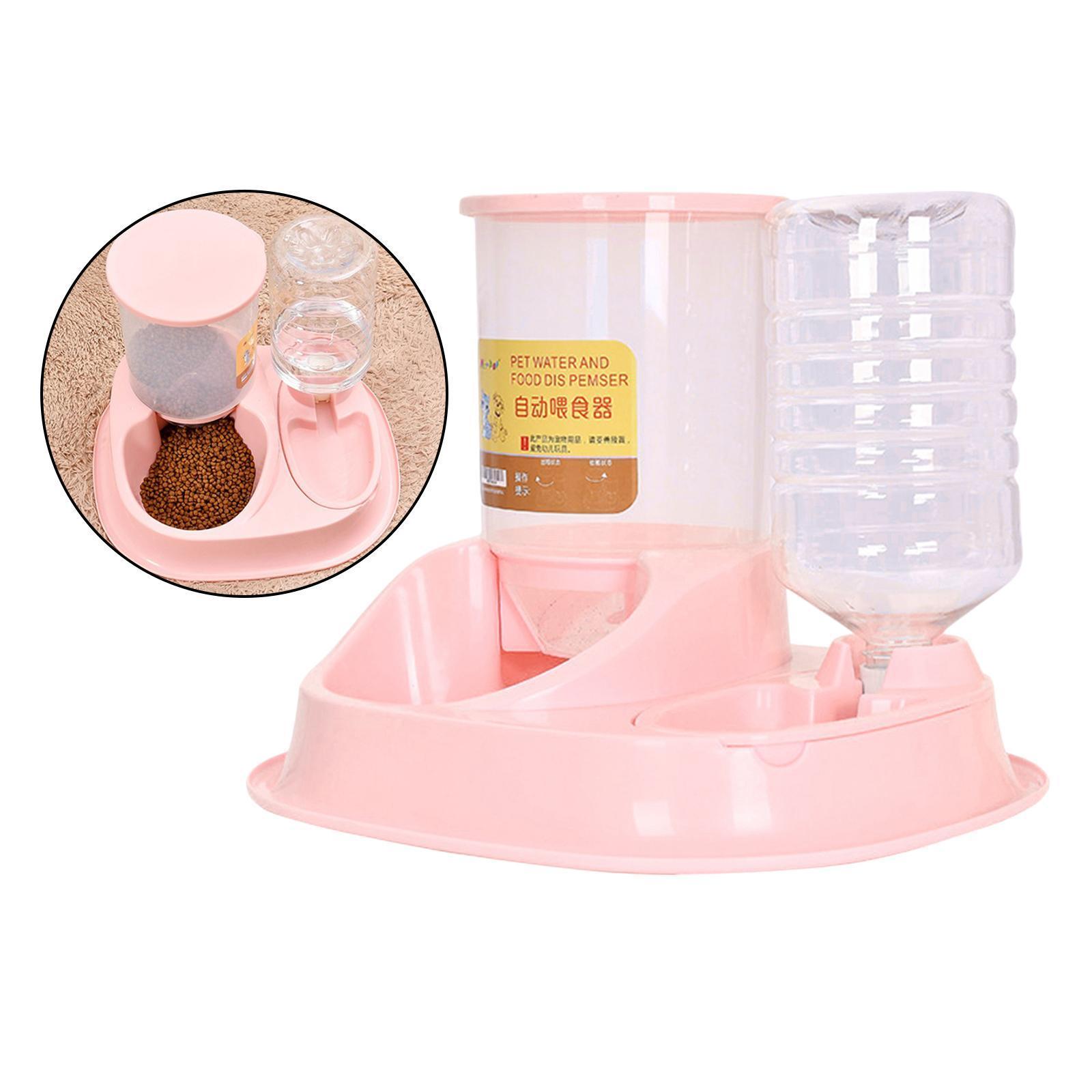 Automatic Feeder Small Medium Large Pets Automatic Food Feeder Waterer, Travel Supply Feeder and Water Dispenser for Dogs Cats Pets Animals