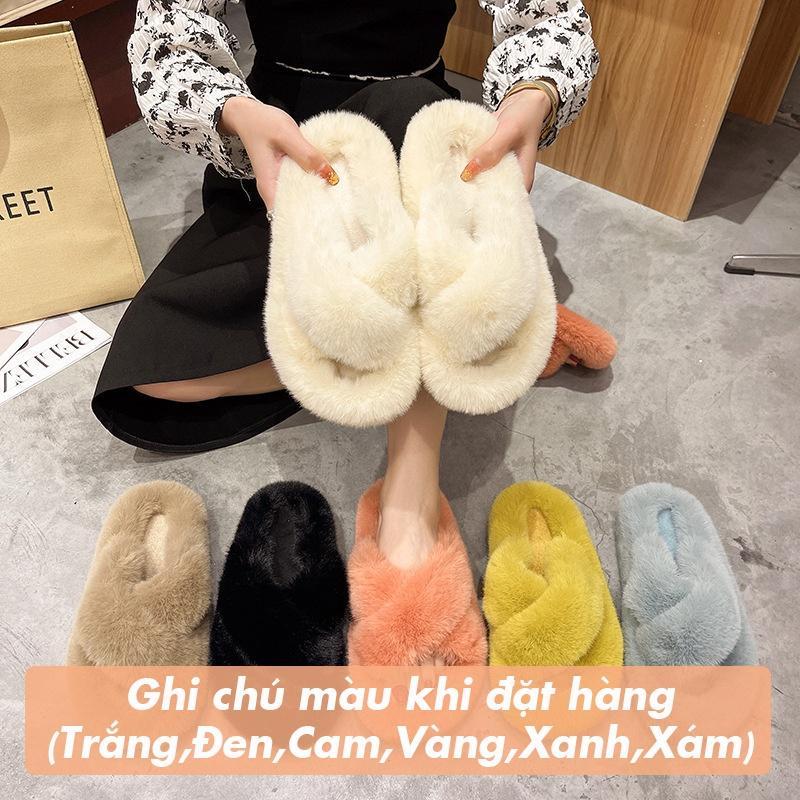 [GDSG262][Ảnh thật] Mùa thu và mùa đông mới qua sang trọng của phụ nữ dép, dép ấm trong nhà, dép nữ