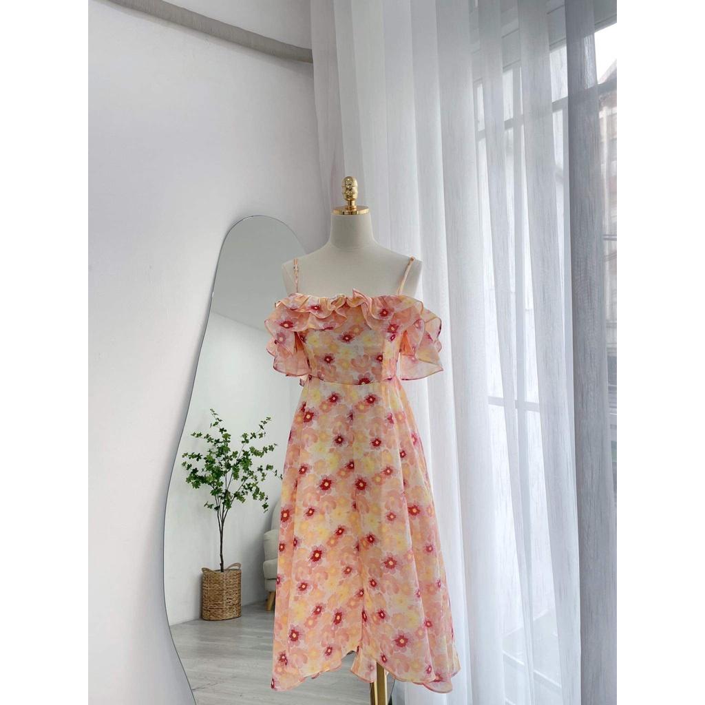 TIELA Đầm váy hoa tay bèo - Peaches Dress