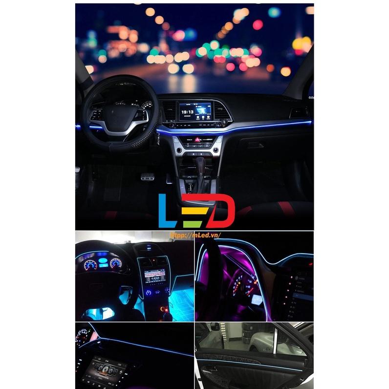 Dây đèn led đơn sắc ánh sáng lạnh trang trí viền nội thất ô tô, xe hơi tiện dụng