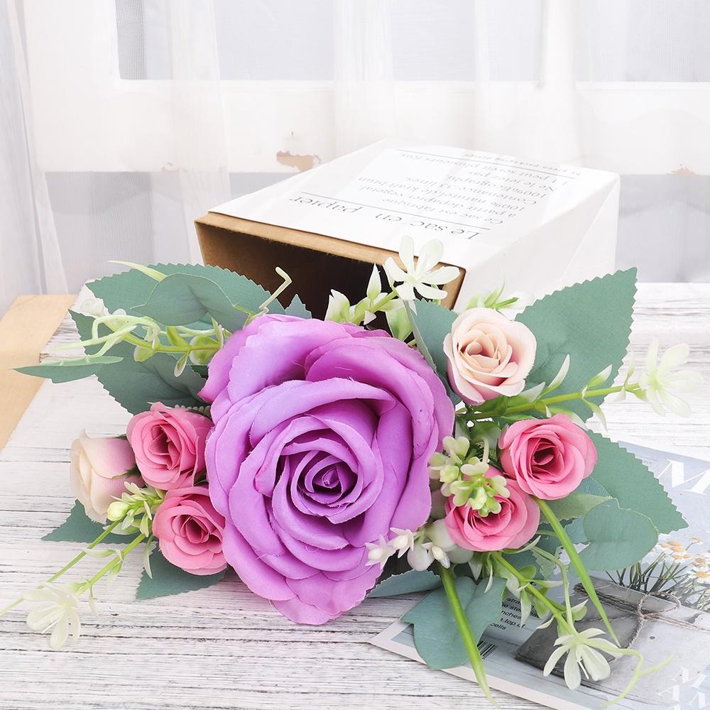 Hoa hồng nhân tạo Mùa xuân Pháp Trang trí nhà cửa Tự làm đồ handmade