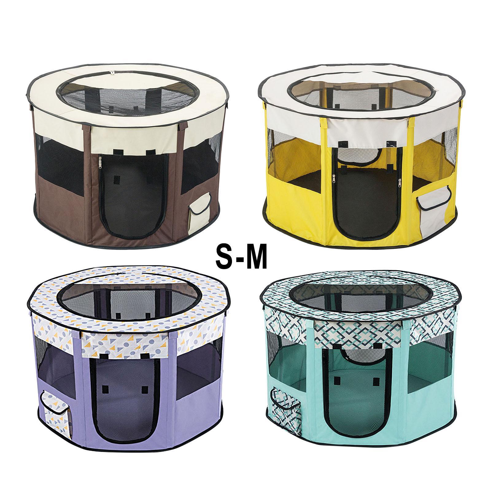 Portable Pet Playpen Foldable Dog  Pen Mesh Cage Play Tent