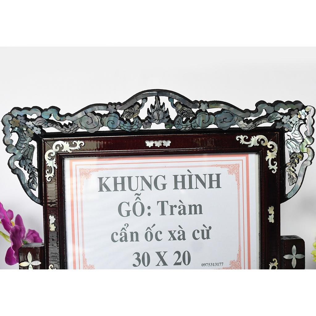 khung hình thờ gỗ, cẩn ốc xà cừ 30 x 20