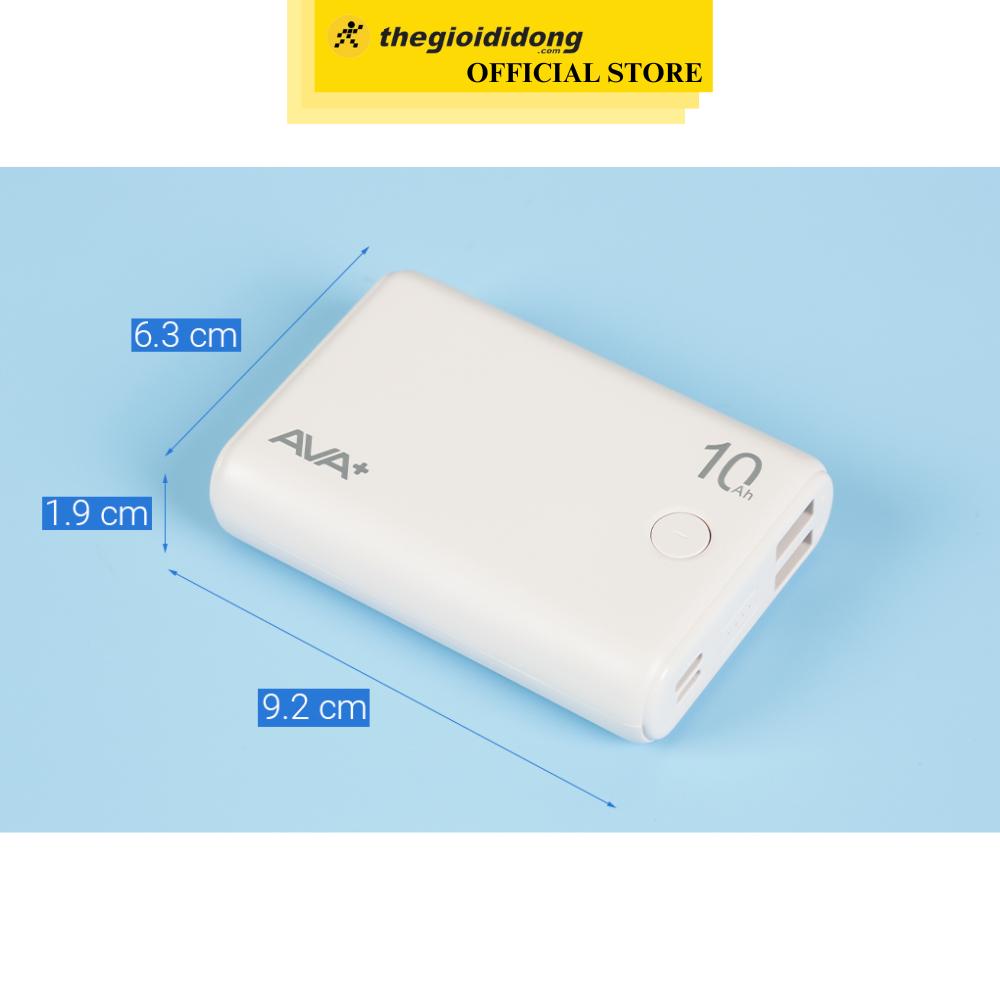 Pin sạc dự phòng Polymer 10000mAh Type C 15W AVA+ JP399 - Hàng Chính Hãng
