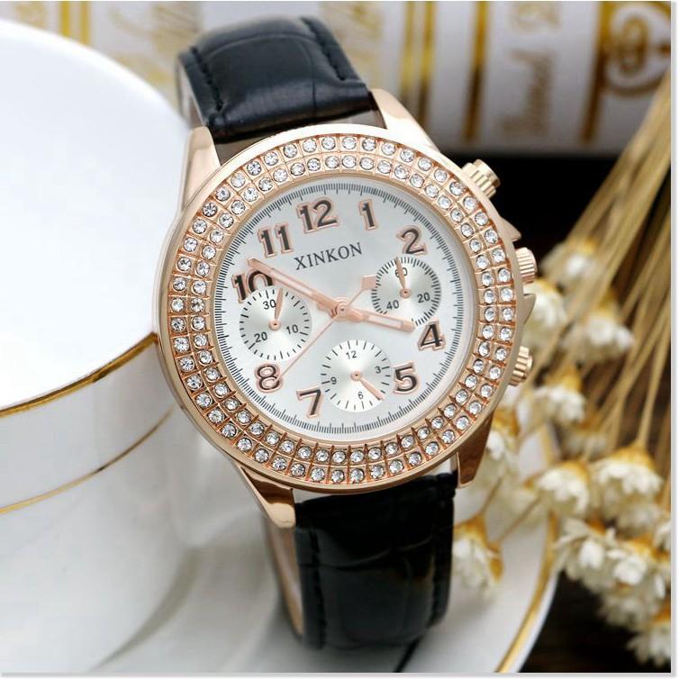Đồng hồ Luxury chính hãng, mặt đá thạch anh LUXURY 965009 Đồng hồ nữ