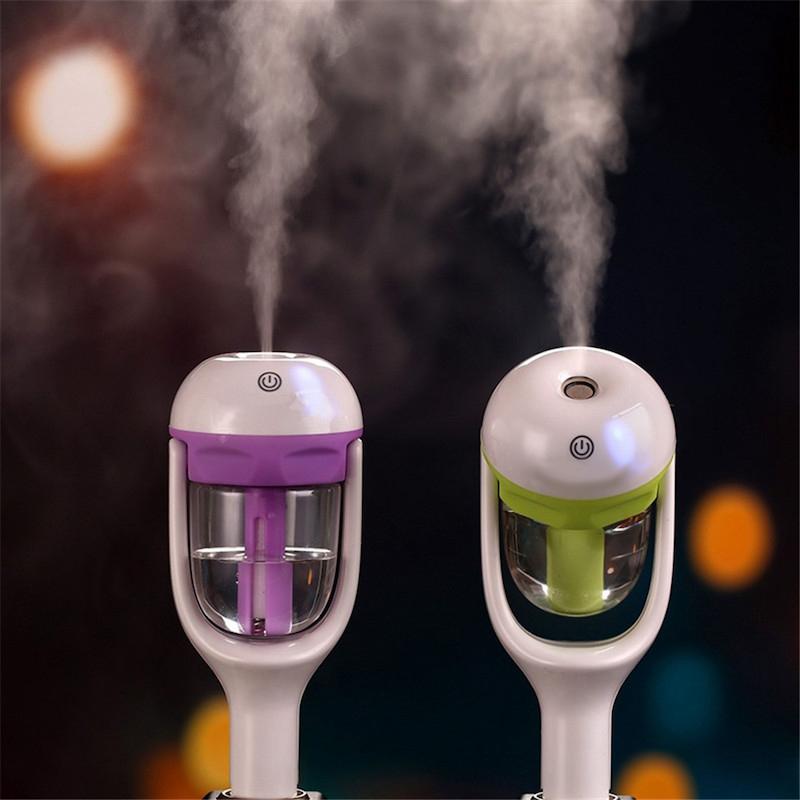 Đèn Led 12V Xe Hơi Nước Phun Sương Tạo Độ Ẩm Mini Máy Lọc Không Khí Thơm Khuếch Tán Tinh Dầu Lộc Không Khí Lọc Máy Lọc Tinh Máy Khuếch Tán Tinh Dầu