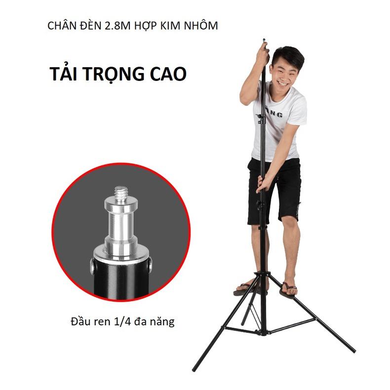 Chân đèn 2.8 mét hợp kim nhôm, Chân Gấp Gọn, Chân Đèn Flash, Chân Đèn Chụp Ảnh