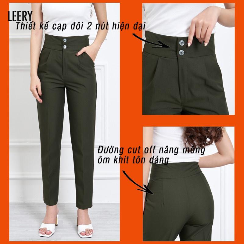 Quần công sở thời trang cao cấp dáng baggy nữ 4 màu QD18 - LEERY