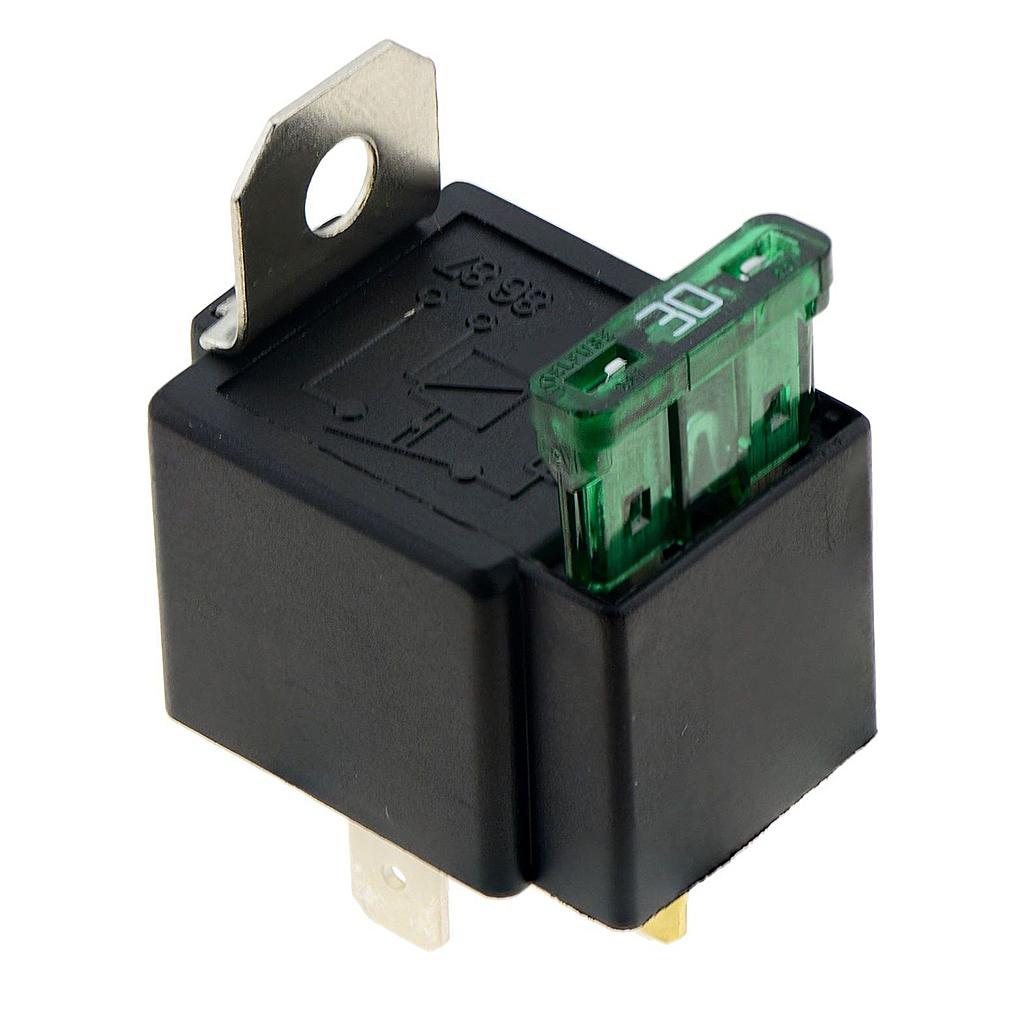 Automotive 12V 4Pin Normally Open 30A Fused Relay with 4 Wire Harness Socket