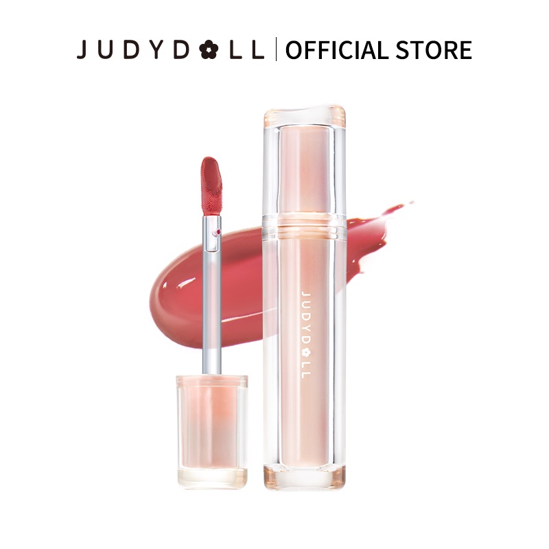 JUDYDOLL Son tint Iced Tea Watery Lip Gloss Môi bóng căng mọng Không dính Nhẹ môi 2,4g