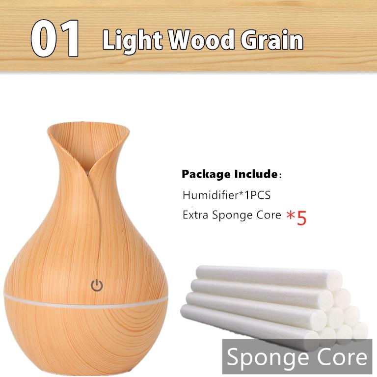 Điện Mini Máy Tạo Độ Ẩm Không Khí Tinh Tinh Dầu Khuếch Tán Tinh Dầu Siêu Âm Thanh Vân Gỗ Máy Phun Sương Tạo Độ Ẩm USB Mini Phun Sương Tạo Cho Nhà Xe Ô Tô