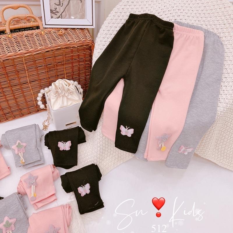 Quần Legging Cotton Len Co Dãn Cho Bé Gái 8-20kg, Quần Tất Len Cho Bé Gái