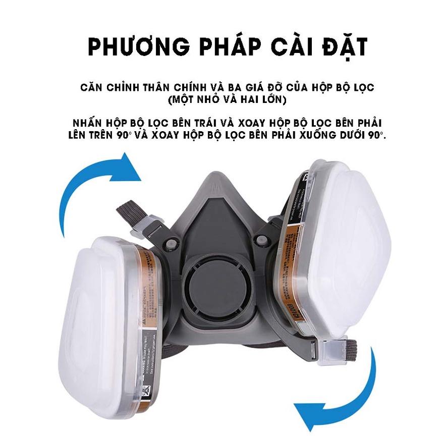 Mặt nạ phòng độc , mặt nạ chống độc kèm kính giá rẻ mặt nạ phòng độc, chống bụi, chống hơi độc hại, hóa chất, phòng cháy