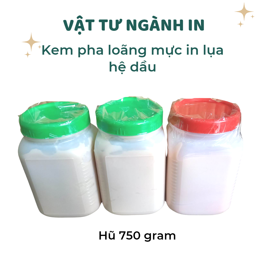 Kem pha loãng mực in lụa hệ dầu in trên giấy kraft, thùng giấy carton, thiệp cưới, giấy xi măng trong nghành in thủ công